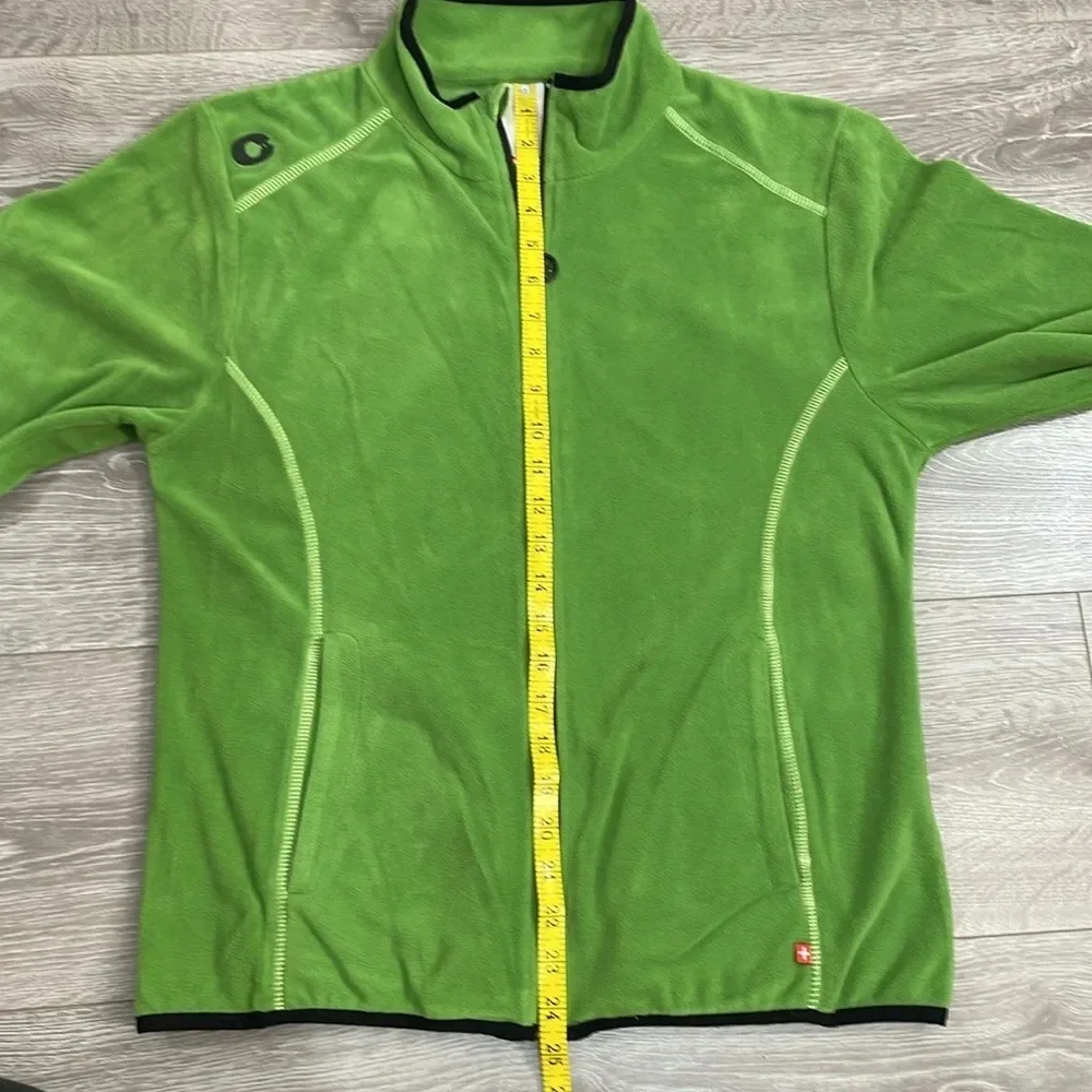 Creblet Full Zip Fleece Jacket Green Black Size 42